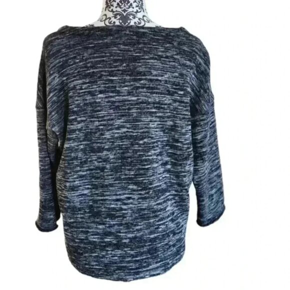 J Crew Jaspe Sweater Scoopneck Popover Top Black Grey Melange Women's size Small - Picture 4 of 12